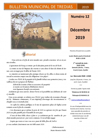 Bulletin décembre 2019